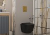 Комплект инсталляция Teymi Rapid SL с кнопкой GROHE золото глянец + унитаз ТОРНАДО Lina Pro Vortex Black F17519 № 16