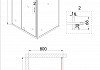 Душевое ограждение Niagara Nova NG-43-10AG-A80G 100x80x190 прямоугольник, дверь распашная NG-43-10AG-A80G № 5