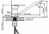 Смеситель для кухни Эверест B49-0259 с длинным изливом, картридж 40 мм, коричнево-бежевый, крепление гайка № 2
