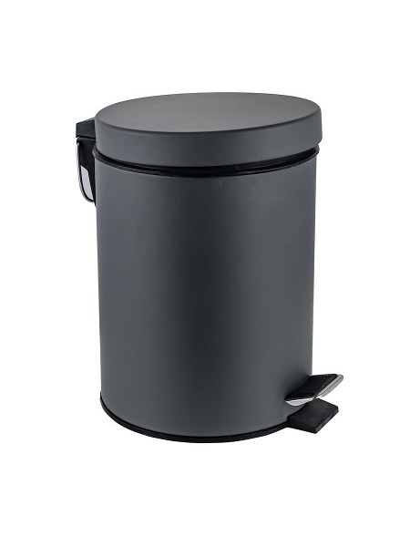 Ведро для мусора Potato Lux Black 5L, нержавеющая сталь, черно-серый P412-19