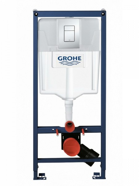 НК Комплект инсталляции для унитаза, GROHE Rapid SL 3 в 1 с панелью смыва Skate Cosmopolitan, хром (38772001НК)