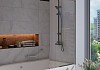 Шторка на ванну Teymi Helmi 1400x700, прозрачное закаленное стекло 8 мм, профиль хром T00401CH № 6