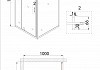 Душевое ограждение Niagara Nova NG-43-9AG-A100G 90x100x190 прямоугольник, дверь распашная NG-43-9AG-A100G № 5