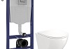 Комплект инсталляция Teymi Rapid SL с кнопкой GROHE оружейная сталь + унитаз Lina S F17482 № 19