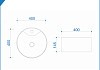 Раковина накладная для ванной Teymi Lina Pro D40 в комплекте смеситель черный матовый и донный клапан клик-клак с переливом хром F07675 № 22
