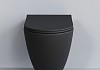 Унитаз подвесной Queen 113T20201R 570x360x400 ЧЁРНЫЙ матовый безободковый с тонкой крышкой № 5