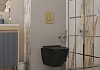 Комплект инсталляция Teymi Rapid SL с кнопкой GROHE золото матовое + унитаз ТОРНАДО Lina Pro Vortex Black F17832 № 16
