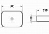 Раковина накладная Azario 50х39х13 фаянс, цвет Тёмно-серый AZ78109MDH № 2
