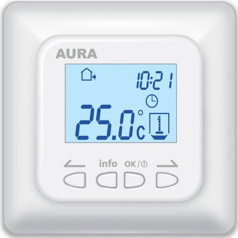 купить Терморегулятор Aura Technology LTC 730 белый для квартиры и дома
