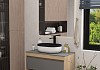 Раковина для ванной накладная Teymi Solli 48 Duo artceramic цвет черно-белый матовый T50388 № 3