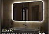 Зеркало настенное с подсветкой в ванную Teymi Solli Black Soft Line 120x70 LED сенсор на взмах T20230S T20230S