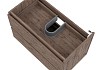 Тумба подвесная с раковиной для ванной 80 см Laina дуб темный раковина Ritta 80 F16041 № 8