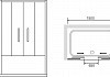 Шторка на ванну RGW Screens SC-61 1500х1500 профиль хром, стекло матовое № 5