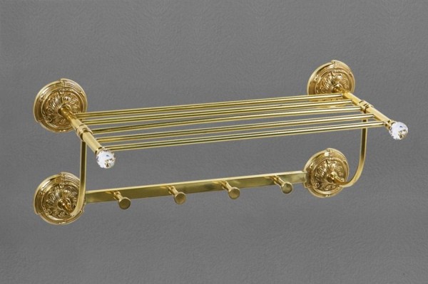 Полотенцедержатель подвесной ART&MAX Barocco Crystal античное золото AM-2035-Do-Ant-C