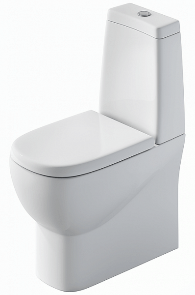 Унитаз напольный Sanita Luxe Infinity с сиденьем из дюропласта WC.CC/Infinity/2-DM/WHT.G/S1