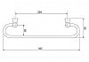 Полотенцедержатель для мебели Caprigo HO3-33 хром № 2