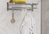 Полка для ванной Teymi Helmi с крючками для полотенец, нержавеющая сталь, глянцевый хром T90237 № 6