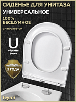 Превью фото Сиденье для унитаза Teymi S40208 (совместимо T40208) быстросъемное, дюропласт, микролифт № 1