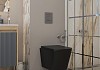 Комплект инсталляция Teymi Rapid SL с кнопкой GROHE оружейная сталь + унитаз Helmi S Black F17541 № 15