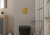 Комплект инсталляция Teymi Rapid SL с кнопкой GROHE золото глянец + унитаз Lina S Black F17801 № 16