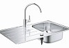 Мойка и смеситель для мойки GROHE K200 45-S 86/50 1.0, нержавеющая сталь 31562SD1