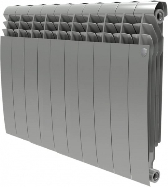 Радиатор биметаллический Royal Thermo BiLiner 500 10 секций, silver satin для системы отопления дома, офиса, дачи и квартиры