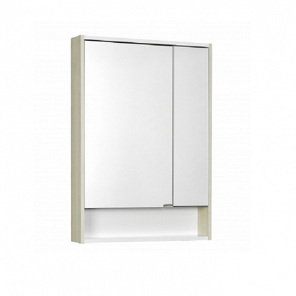Зеркальный шкаф Рико 65 белый/ясень фабрик 1A215202RIB90