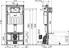 Система инсталляции для унитазов AlcaPlast Sadromodul AM101/1120 + M70 + M91 4 в 1 кнопка смыва белая № 5