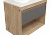 Фасад для тумбы в ванную 75 см Teymi Vitra цвет графит волна T60423 T60423
