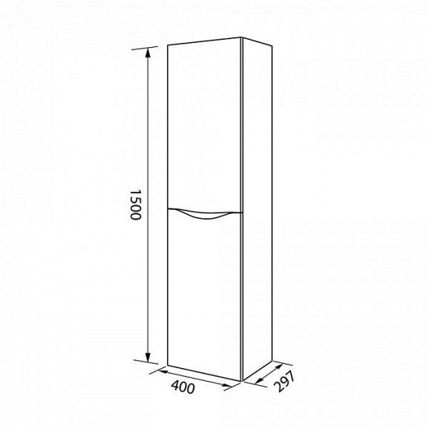 Пенал подвесной iddis brick bri40w0i97 белый 40 см