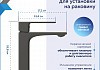 Смеситель для раковины графит матовый Teymi Lori T10258 № 3