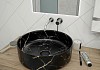Раковина для ванной круглая накладная Teymi Lina D41 цвет черный мрамор T50199 № 5