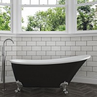 Превью фото Ванна акриловая 162x69 отдельностоящая Teymi Iva чёрная матовая T130123 № 1