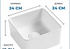 Столешница керамогранитная 70 см дуб кашмир с раковиной Teymi Helmi Mini 24 кронштейны 2 шт. черные в комплекте F15581 № 14