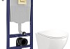 Комплект инсталляция Teymi Rapid SL с кнопкой GROHE золото матовое + унитаз ТОРНАДО Lina Vortex F17496 № 20