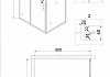 Душевое ограждение Niagara Nova NG-42-9AG-A90G 90x90x190 квадрат, дверь раздвижная NG-42-9AG-A90G № 4