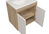 Тумба подвесная с раковиной для ванной 60 см Teymi Netta корпус дуб фасад белый раковина Ritta 60 F15931 № 8