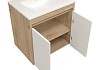 Тумба подвесная с раковиной для ванной 60 см Teymi Netta корпус дуб фасад белый раковина Ritta 60 F16019 № 8
