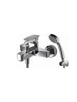 Превью фото Смеситель для ванны с душем Bravat RIFFLE короткий нос F672106C-B № 1