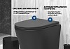 Комплект инсталляция Teymi Rapid SL с кнопкой GROHE черная + унитаз Solli Black F17605 № 7