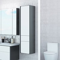 Превью фото Шкаф пенал Roca Ronda R белый глянец/антрацит № 1