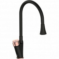 Превью фото Смеситель для кухни с гибким изливом Diadonna черный D174-41BL № 1