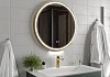 Зеркало настенное с подсветкой в ванную круглое Teymi Lina Supernova Gold D80 LED сенсор антипар T20123 T20123 № 4