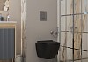 Комплект инсталляция Teymi Rapid SL с кнопкой GROHE оружейная сталь + унитаз ТОРНАДО Lina Pro Vortex Black F17518 № 16