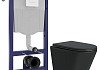 Комплект инсталляция Teymi Rapid SL с кнопкой GROHE белая + унитаз Solli Black F17919 № 19