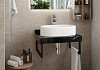 Столешница керамогранитная 60 см черный мрамор с раковиной Teymi Iva 52 кронштейны 2 шт. черные в комплекте F14329 № 3