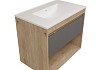 Тумба подвесная для ванной 75 см Teymi Vitra корпус дуб без фасада T60404 T60404 № 12