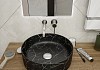 Раковина для ванной круглая накладная Teymi Lina D41 цвет черный мрамор T50199 № 7