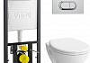 Комплект VitrA S20 9004B003-7202 Унитаз подвесной + инсталляция + кнопка