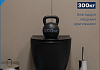 Комплект инсталляция Teymi Rapid SL с кнопкой GROHE золото глянец + унитаз ТОРНАДО Lina Pro Vortex Black F17519 № 10